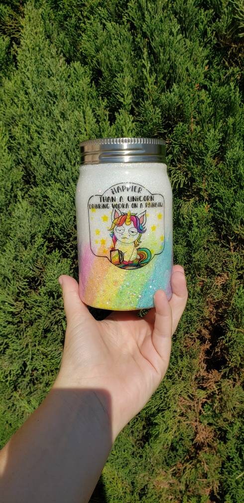 Unicorn mason jar Tumbler