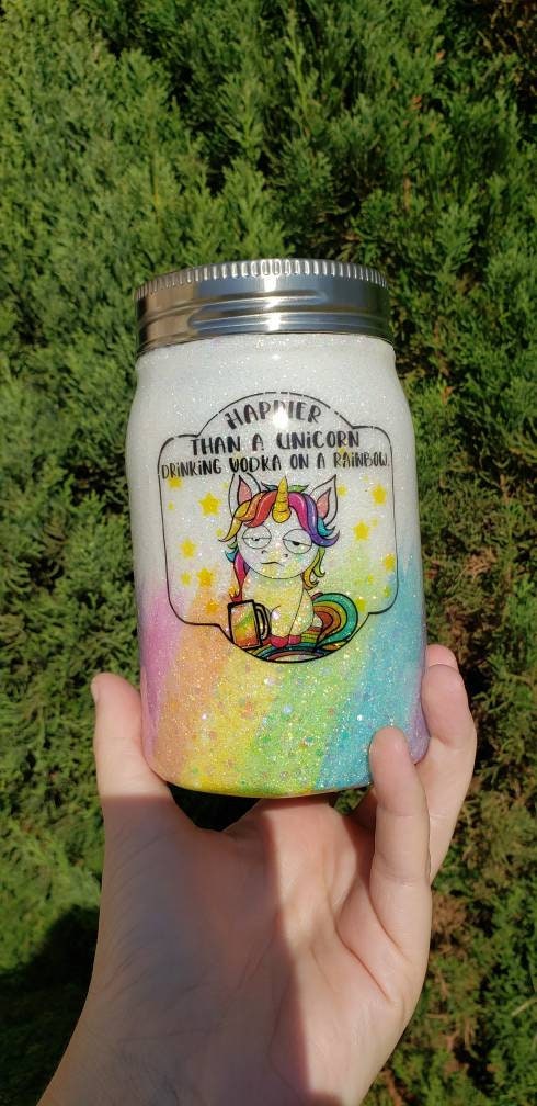 Unicorn mason jar Tumbler