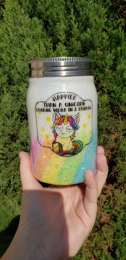 Unicorn mason jar Tumbler